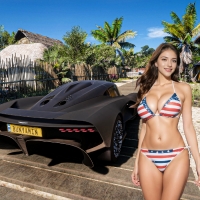 AI Image, Aston Martin & Bikini Model