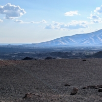 Otherworldly landscape of broken lava at Craters of the Moon National Monument, Idaho