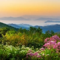 Unaka Mountain Sunrise. Unicoi County, Tennessee