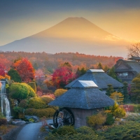 Small Village Near Mount Fuji, Japan