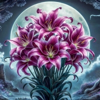 Moonlit Lillies