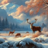 Early Winter Deer