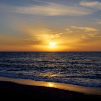 Sunset on an Ocean Beach