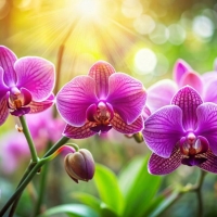 Pink orchids