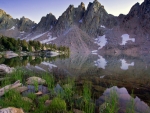 Majestic Rocks At A Lake