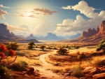 The stark of beauty - desert scenic landscape