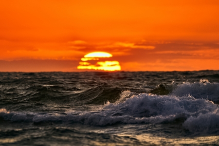 Sunset over Ocean - nature, ocean, photography, sunset