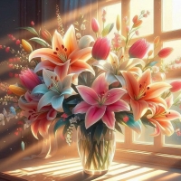 Lillies on a Windowsill