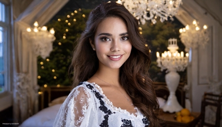 Laura at the Bridal Shoppe - bride, brunette, teen girl, woman