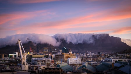 Cape Town South Africa - fog, city, south africa, cape town