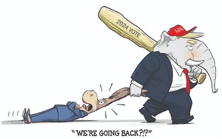 Going Back - 2024, results, Democrats, Republicans, going back