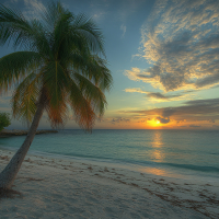 Sunset over the ocean