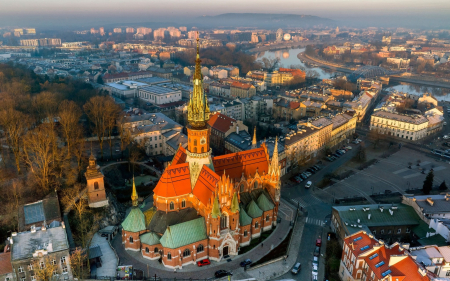 Krakow, Poland - Krakow, Vistula, river, Poland, church