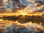 Sunrise over Vistula River