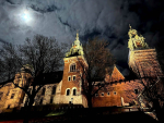 Moon over Wawel Castle