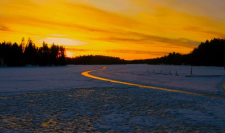 Sunset - sky, nature, sunset, landscape