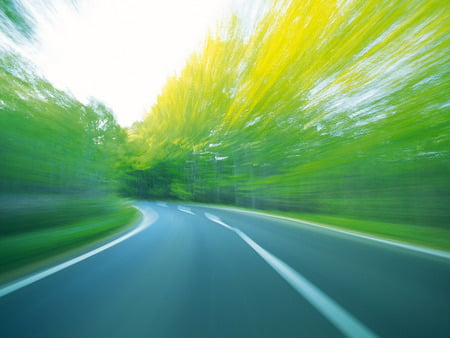 Countryside Road Scene - photography, abstract