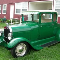 1928 ford coupe green