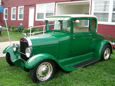 1928 ford coupe green - ford, coupe, green, 1928