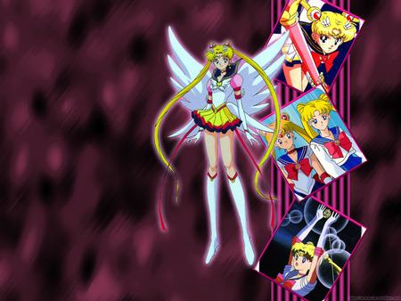 Eternal Sailor Moon - usagi, cute, wing, collage, anime, anime girl, girl, sailormoon, serena, female, angel