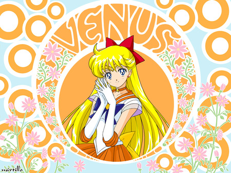 Sailor Venus - girl, female, anime, sailormoon, anime girl, cute, flower