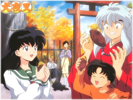 Its Hot Hot - inuyasha, kagome, anime, anime girl, female, food, girl, cute