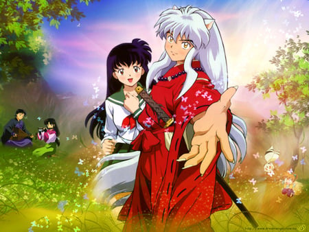 Come into my World - lover, female, girl, couple, anime girl, kagome, inuyasha, forest, anime, cute