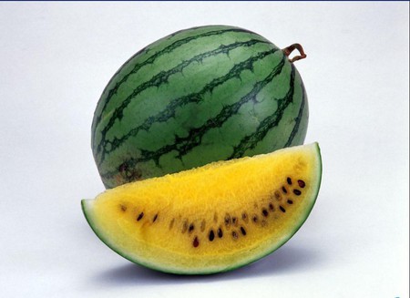 watermelon - food, yellow, watermelon