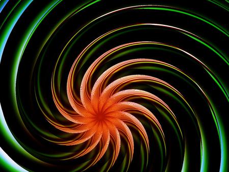 Swirl - swirl, orange, abstract, green