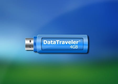 Data Traveler - 3d and cg, abstract, green, blue