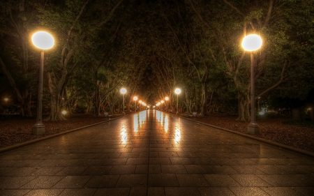 Hyde Park - hyde, park, street, lamps