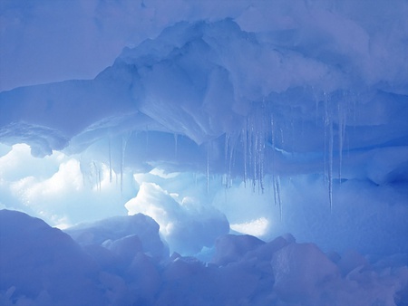 Glacial Deposits - ice, cold, snow, beautiful, blue, glacier, icicle