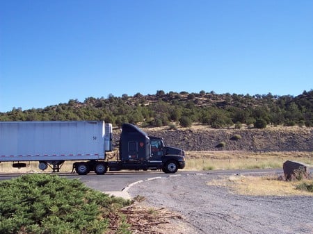 hotday in AZ. - truck, mountain view