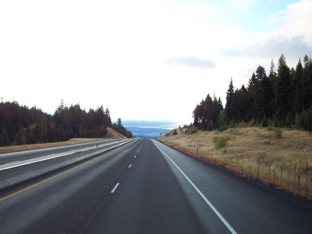 into the great wide open - morning sky, on the road again