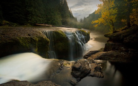 Beautiful Waterfall - forest, nature, waterfall, beautiful