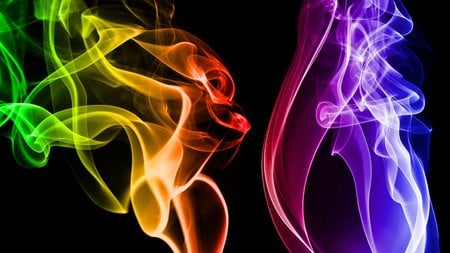 rainbow smoke 1116. jpg - colorful curls, funky, rainbow