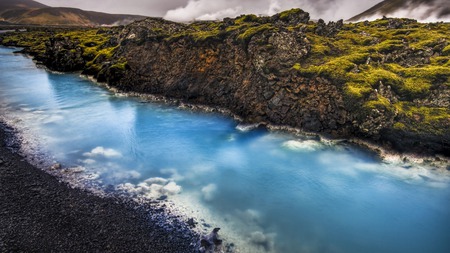 Iceland  - stream, iceland, blue