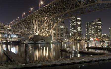 granville-bridge HD - granville bridge, canada, vancouver, night, bc