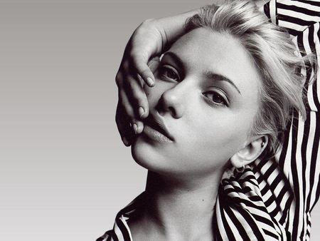 Scarlett Johansson - people, singer, scarlett johansson, actresses, black and white, celebrity