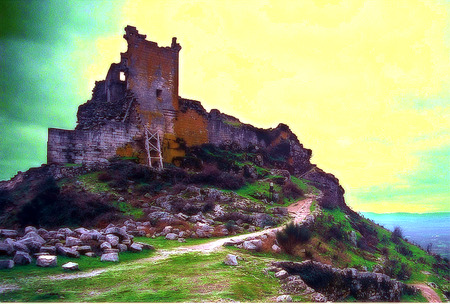 Castle ruins - color, csstle, landscape, beautiful