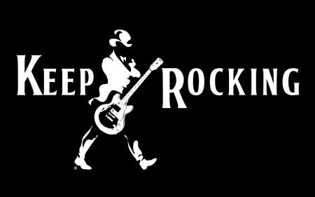 Keep-Rocking - entertainment, music, rock, black and white, logo