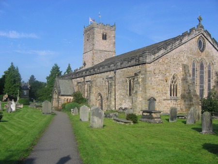 Church in Kirby-Lonsdale UK - sky, stones, path, church