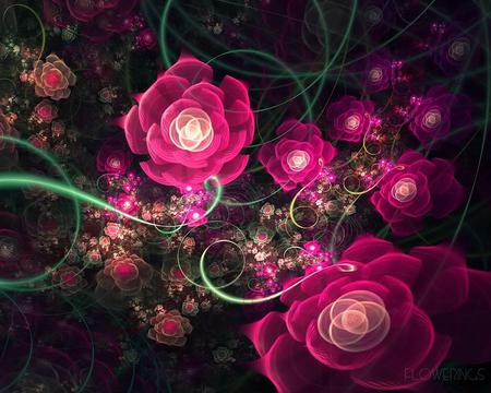 creative fractal art flowerings76 1280x1024. jpg - blooms, fractal, rose, red