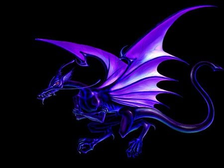 Vioet Drago - witches, fantasy, purple, dragon