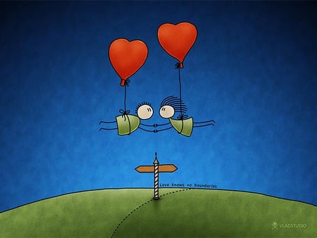 Love Knows No Boundries - hearts, 3d and cg, valentine, abstract