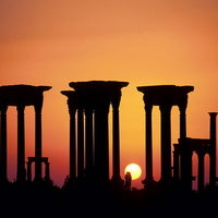 Monument at sunset