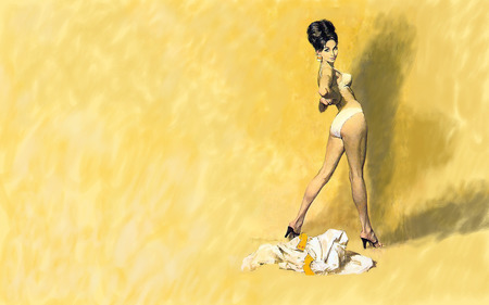 Woman Dressing No.4 by McGinnis - robert mcginnis, vintage, classic