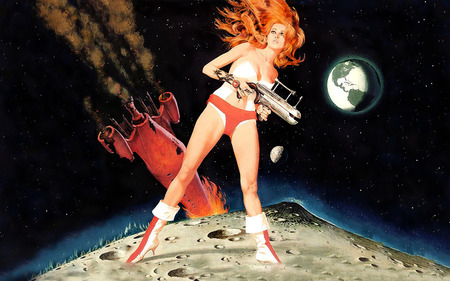 Barbarella by Robert McGinnis - barbarella, movie, vintage, pinup, classic, robert mcginnis