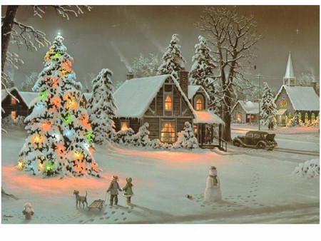 In the twilight / In der DÃ¤mmerung - feast, xmas, winter, night, silent, x-mas, christmas, holidays, cold, merry christmas, snow, holiday