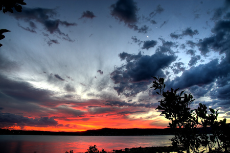 Smile in the Sky   - moon, sky, jupiter, smile, australia, venus, sunset